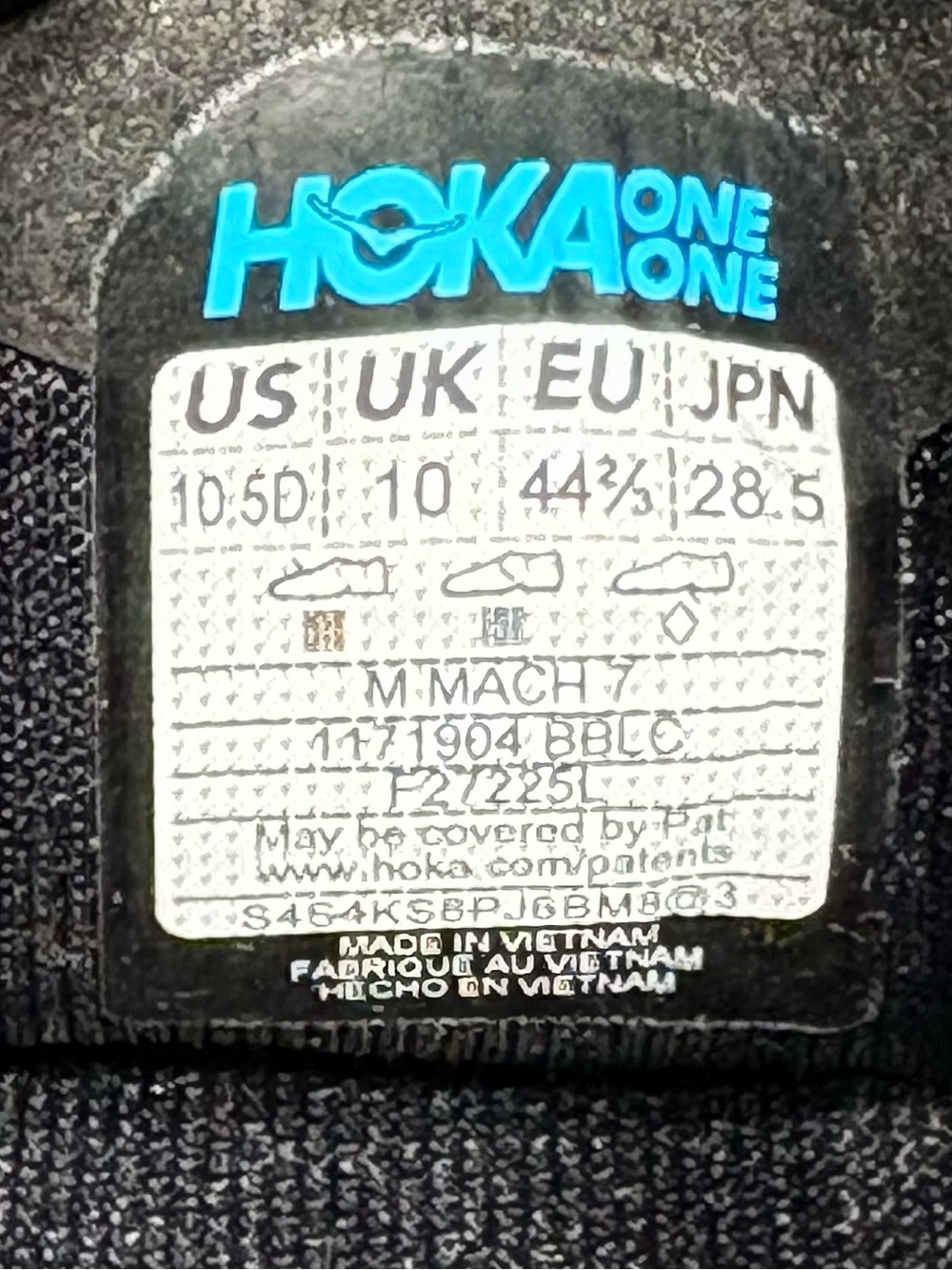 Hoka Men’s Mach 7 Running Sneakers Black/Black Size 10.5 - Picture 7 of 7